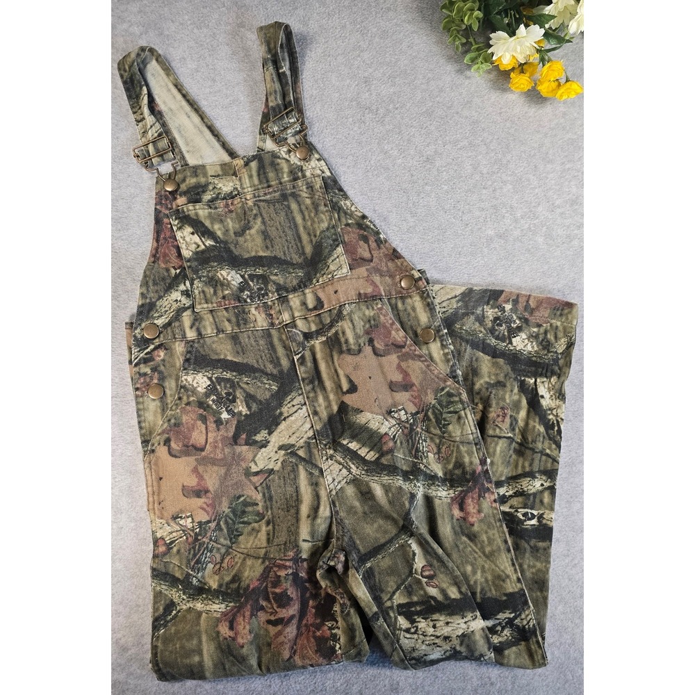 Mossy Oak Overalls Youth M(8) Green Camo Break-Up Infinity Hunting Bibs Outdoor
